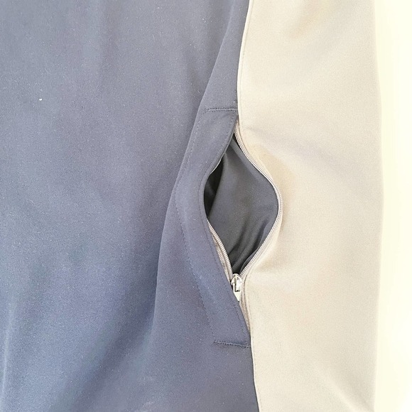 Champion Mens Quarter Zip Sweater Fleece Shirt Long Sleeve‎ Sz L Blue Grey - Picture 4 of 6